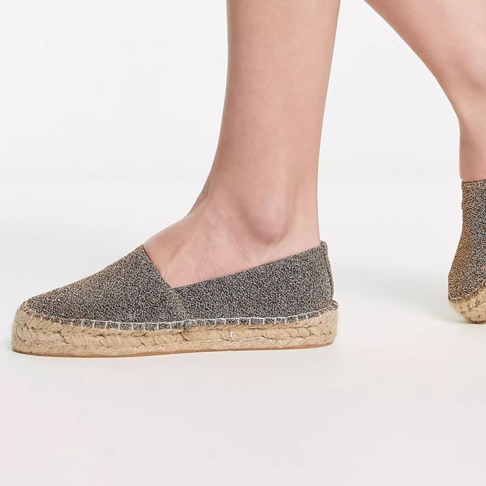 South Beach Metallic Gold Espadrilles